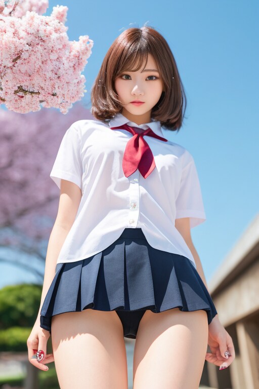 桜とJK