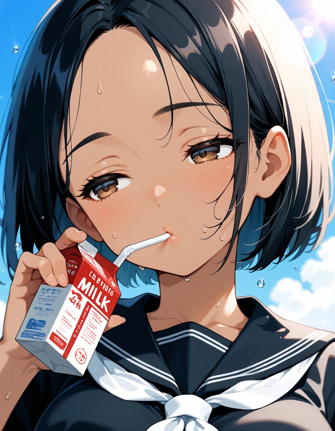 真子ちゃんは汗っかき💦 | の人気AIイラスト・グラビア