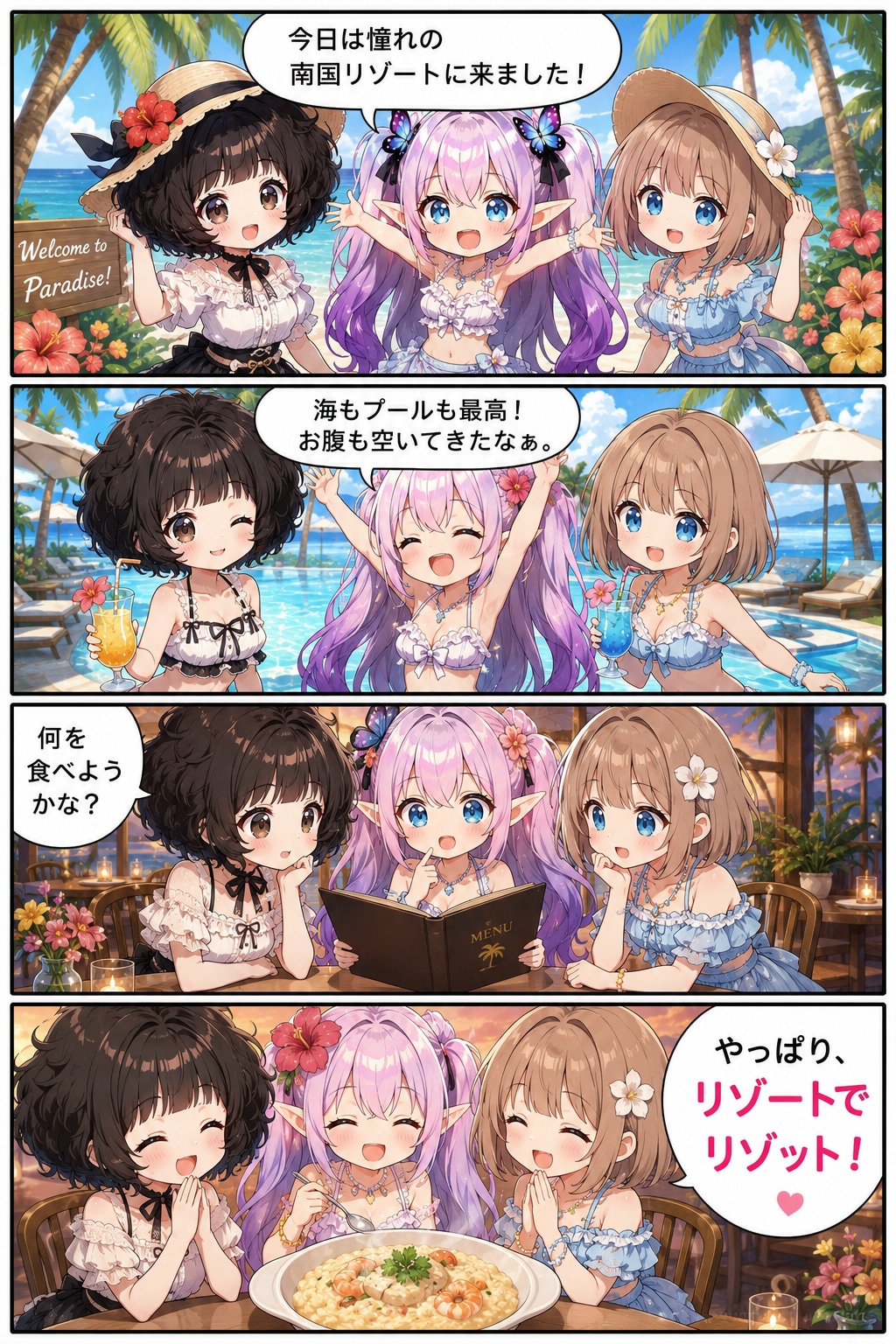 リゾートで......