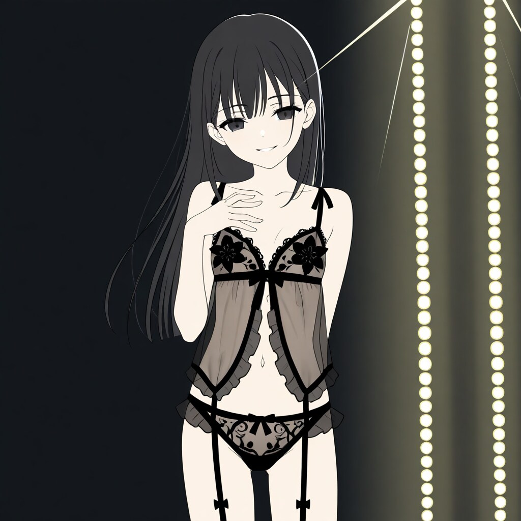 黒透けランジェリーガール