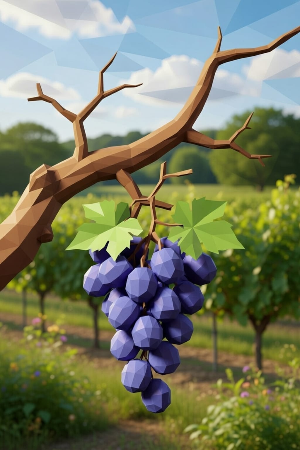 ローポリブドウ