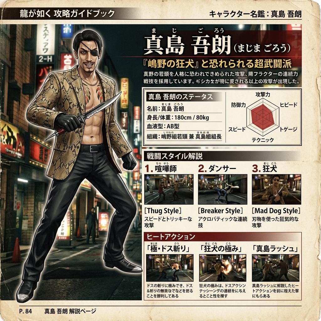 主要キャラの紹介ページ