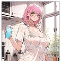 水分補給する汗だくお姉さん (SEEKERでリメイク) 3枚目