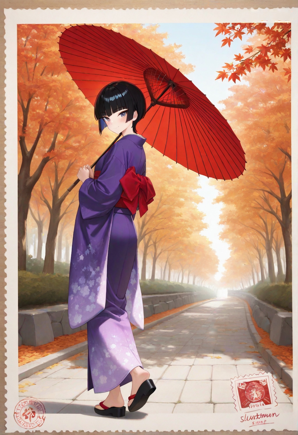 切手風見返り美人