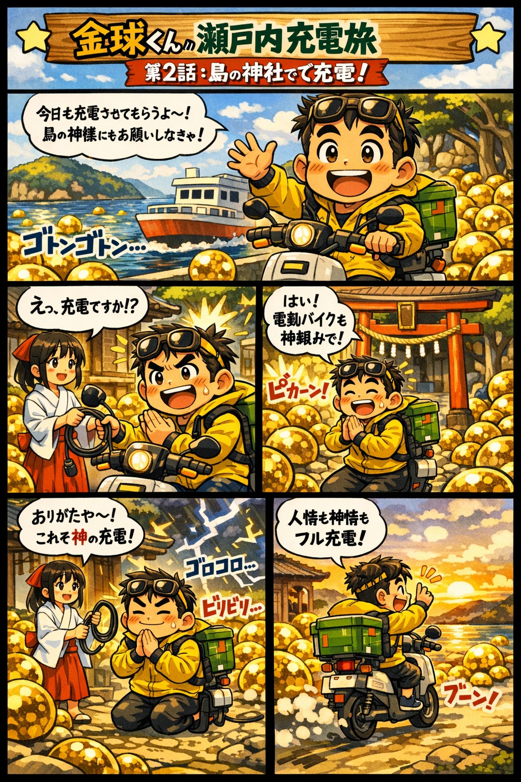 金球くんの充電旅
