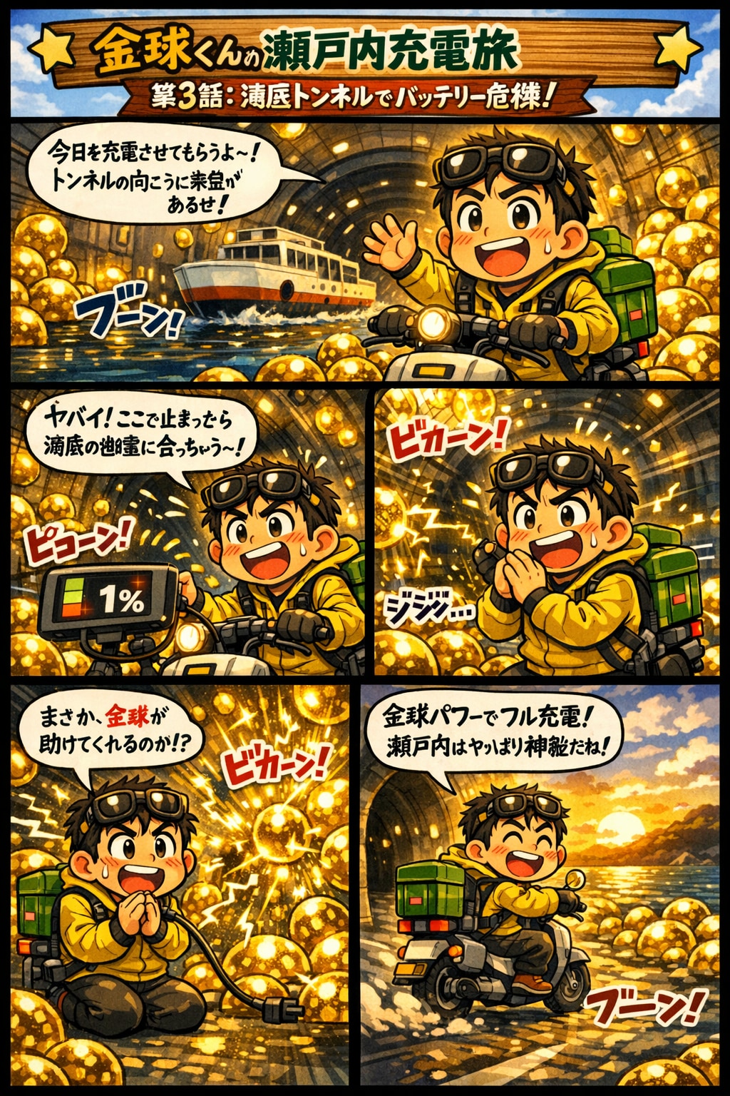 金球くんの充電旅