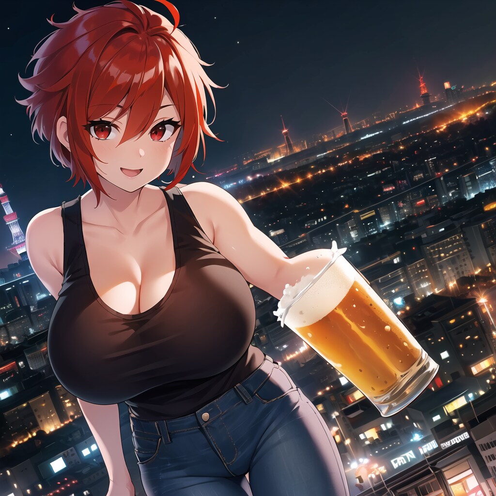 ガテンちゃんと夜景