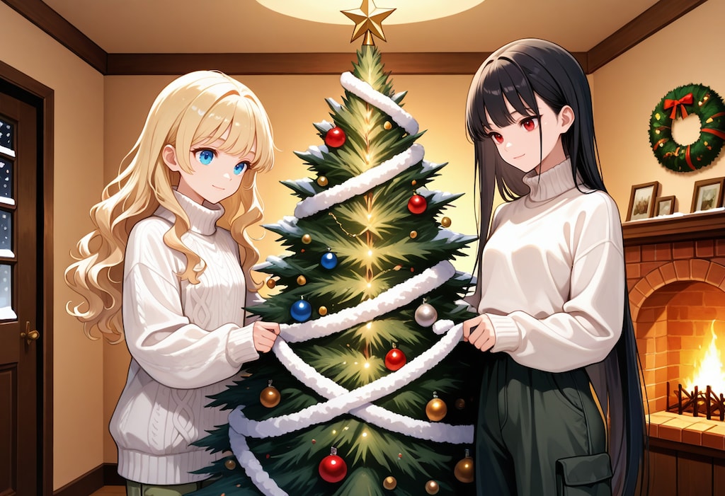 ちちぷいちゃんとししょちゃんのクリスマス準備