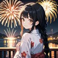 花火と浴衣 3枚目
