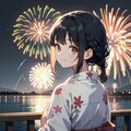 花火と浴衣 2枚目