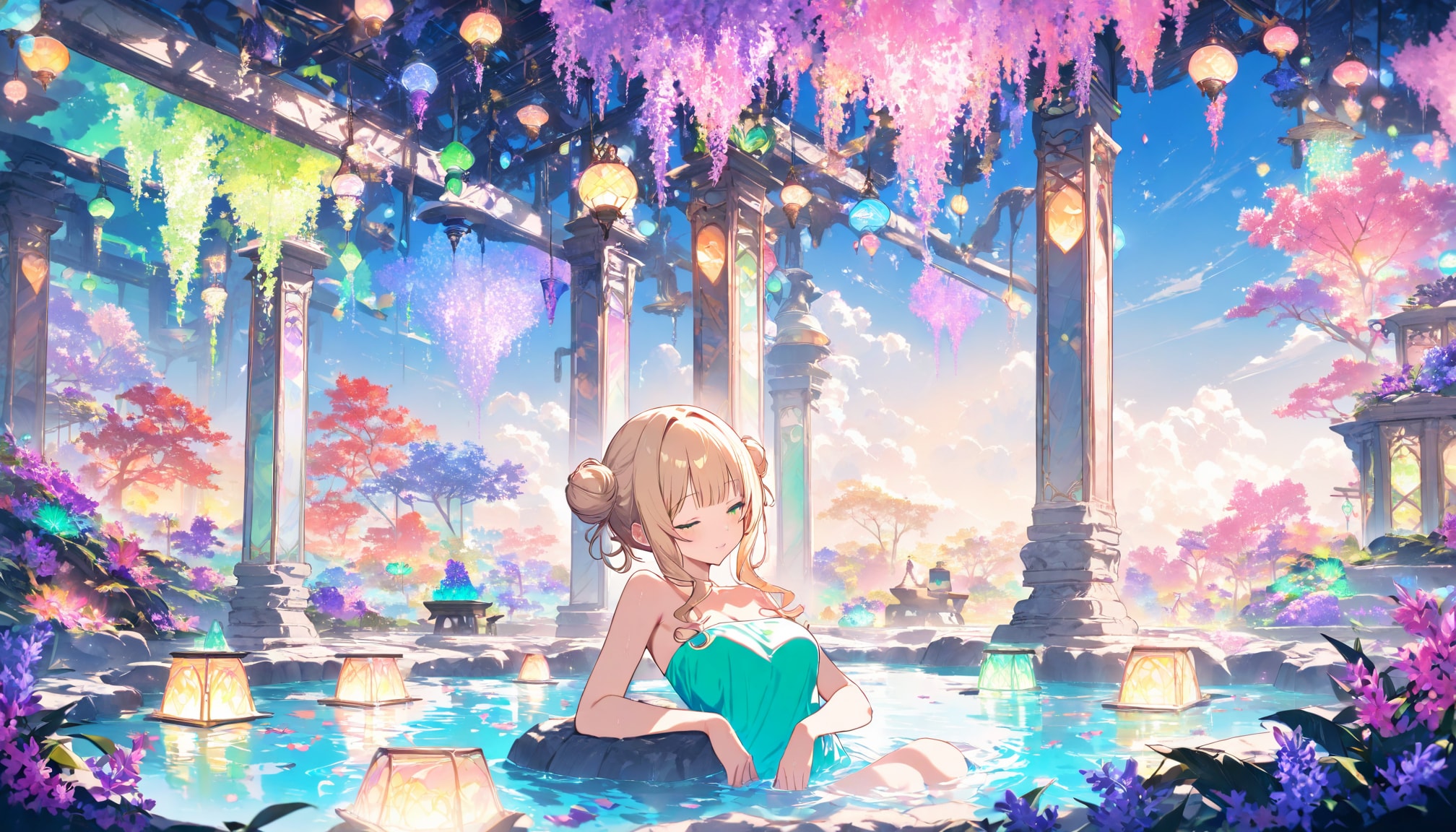 温泉 - 鏑木ろこ / にじさんじ | の人気AIイラスト・グラビア