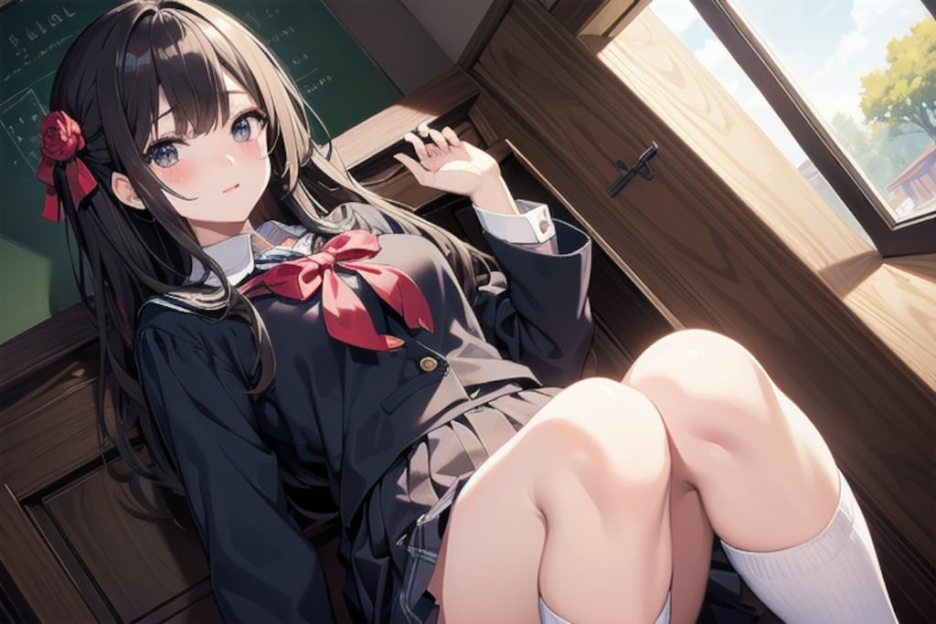 イラスト生成機能お試し　制服少女