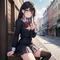 イラスト生成機能お試し　制服少女 4枚目