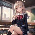 イラスト生成機能お試し　制服少女 5枚目