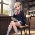 イラスト生成機能お試し　制服少女 2枚目