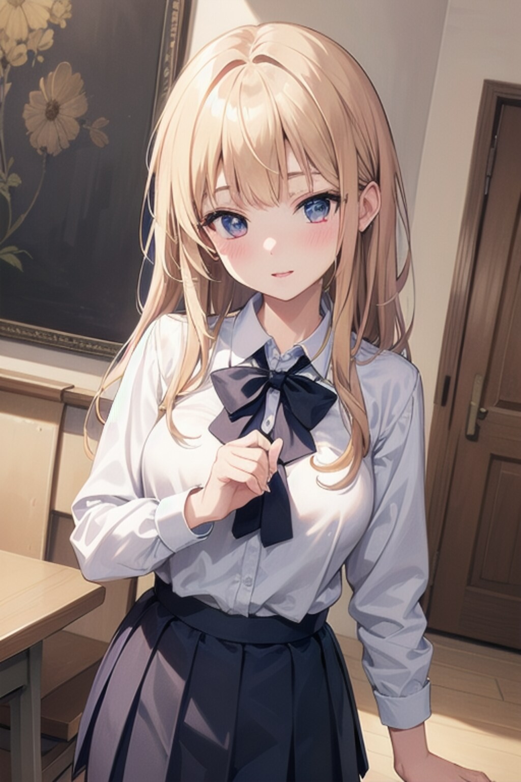 イラスト生成機能お試し　制服少女