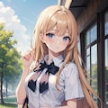イラスト生成機能お試し　制服少女 7枚目