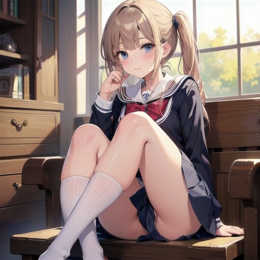 AI制服画像特集の作品 イラスト生成機能お試し　制服少女