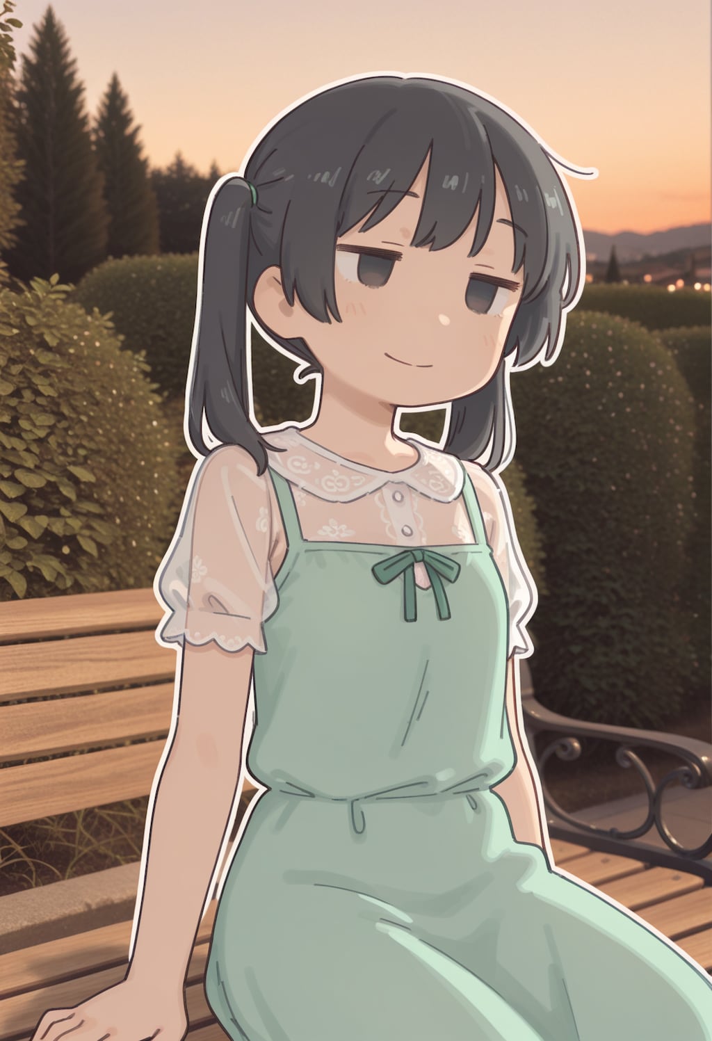 夏の夕焼けデート風