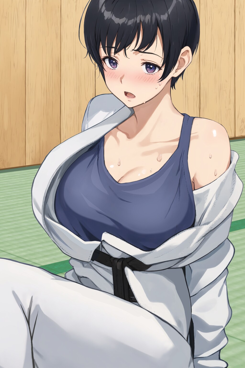 ショートヘア黒髪巨乳スポーツJK(４)