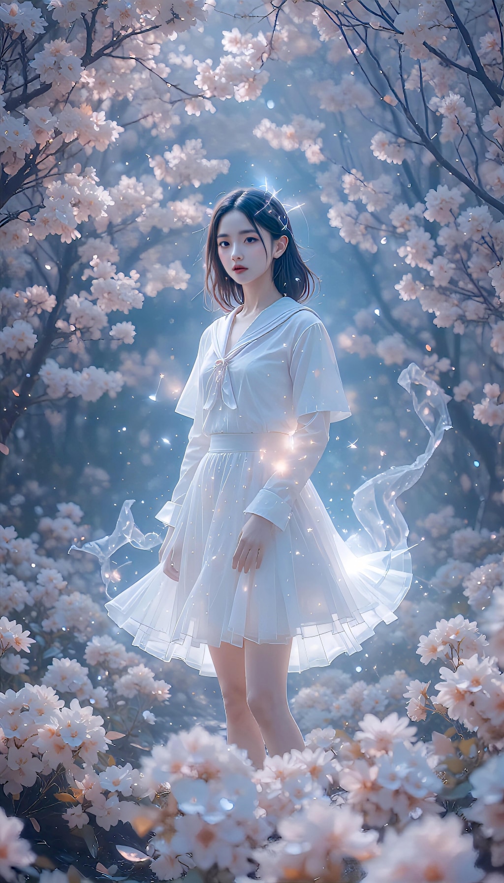 桜の精霊と幻の夜桜