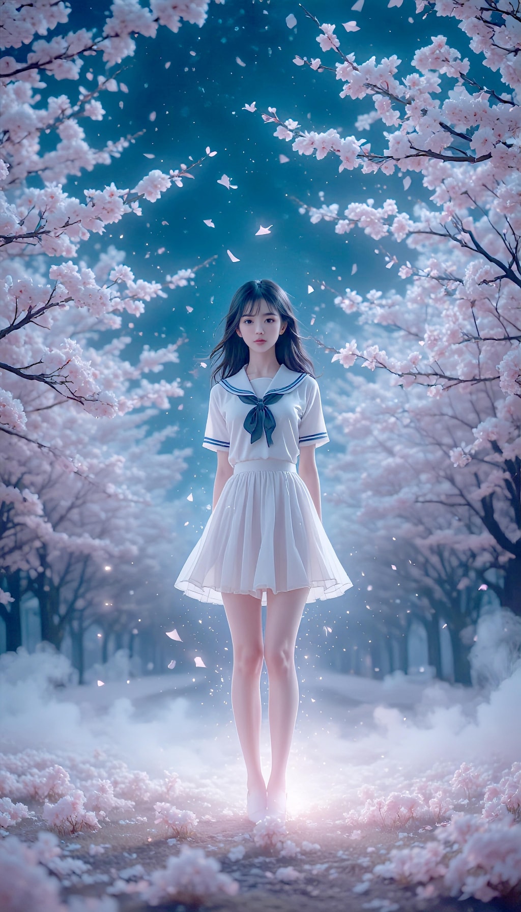桜の精霊と幻の夜桜