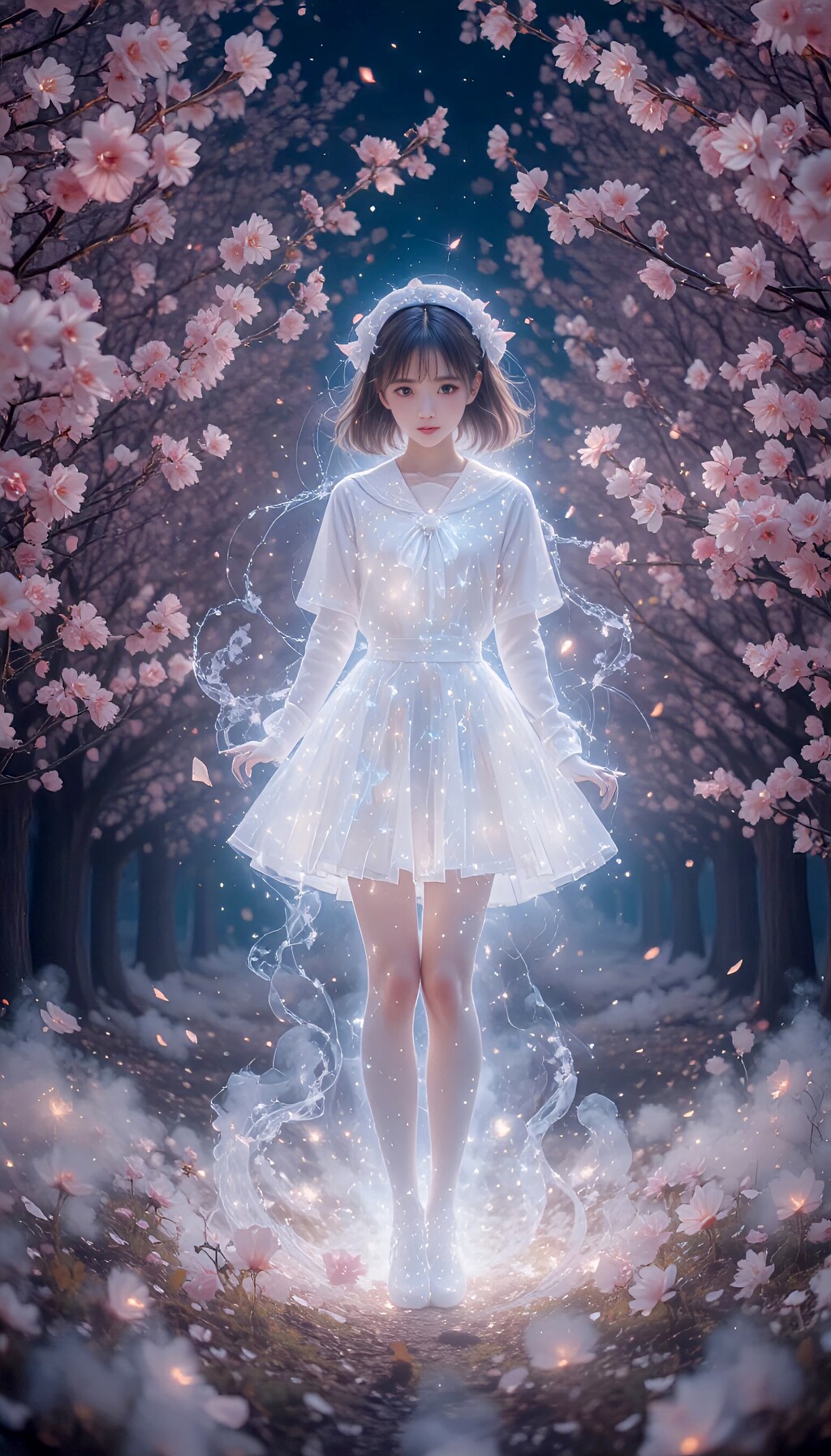 桜の精霊と幻の夜桜