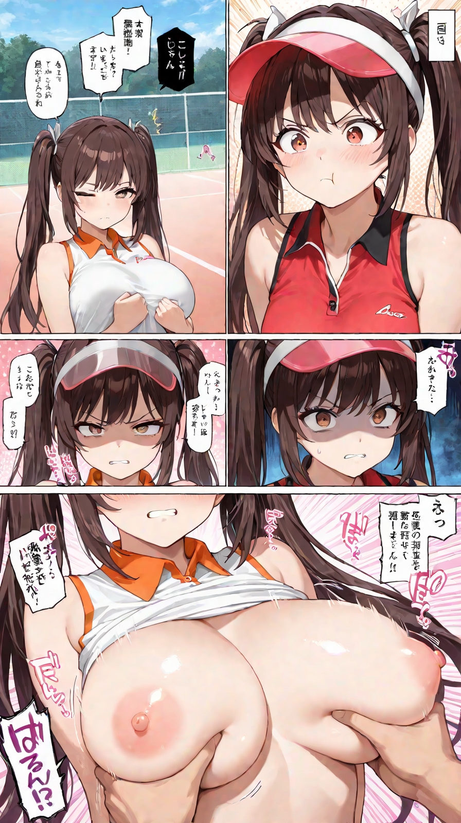 テニスに勝ったから約束通り・・・【漫画風】