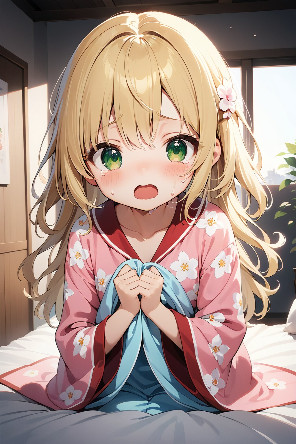 や～！いっしょにねるの～！！