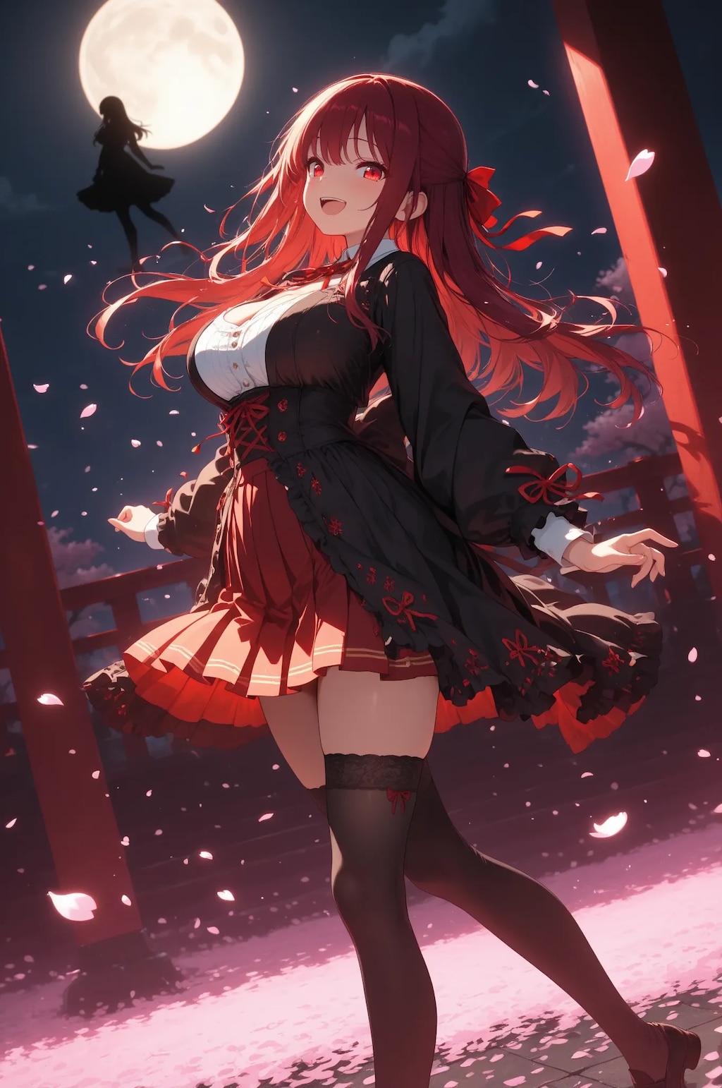 満月と夜桜のマリ先輩♡