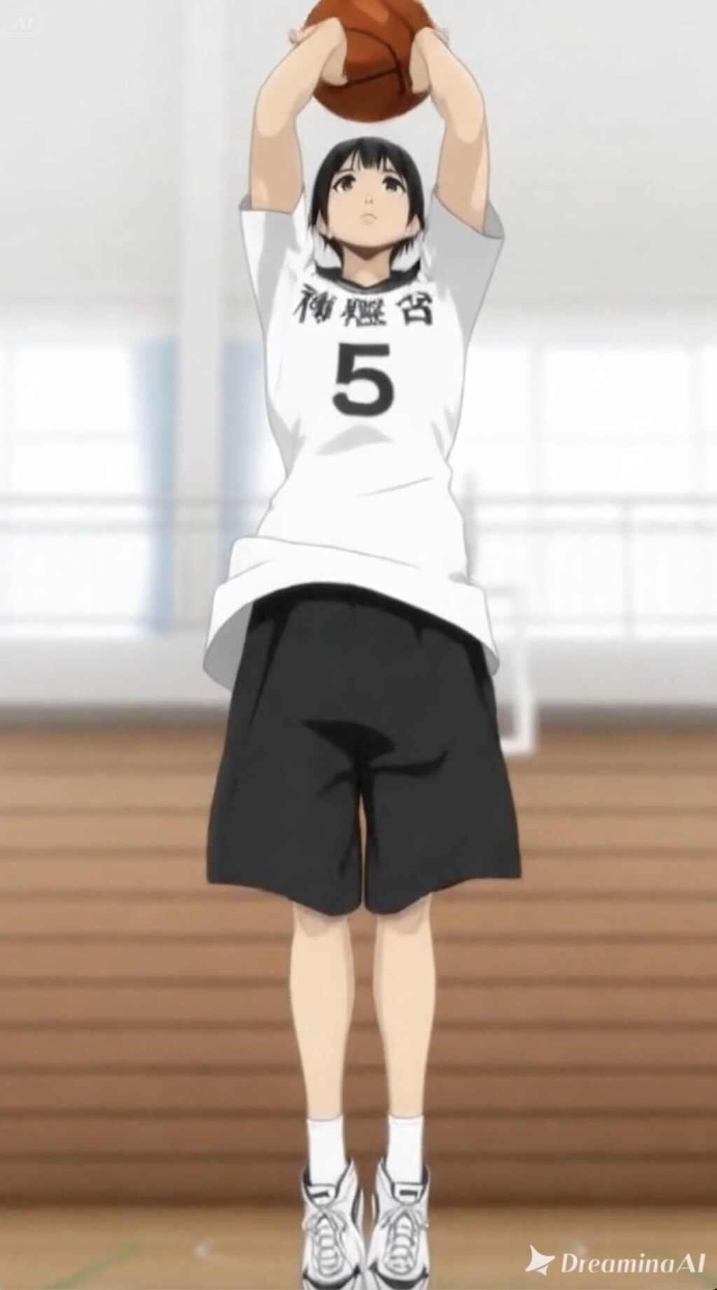 女バスのジャンプシュート377