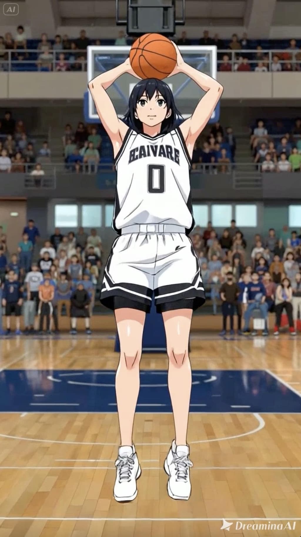 女バスのジャンプシュート377