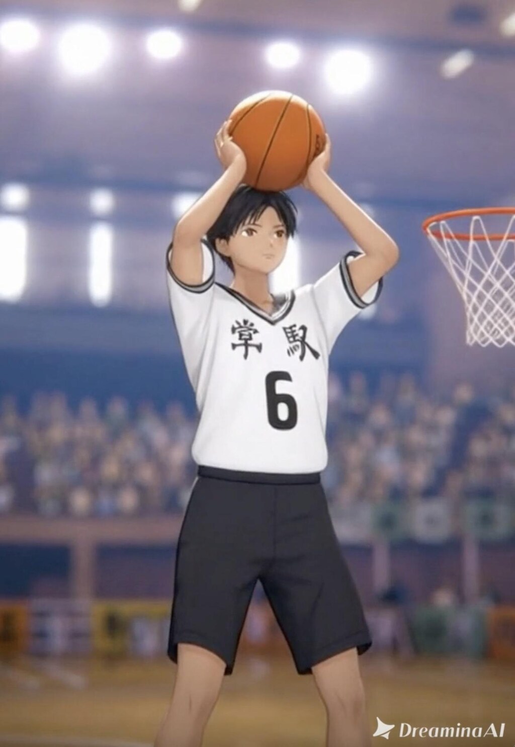 女バスのジャンプシュート377