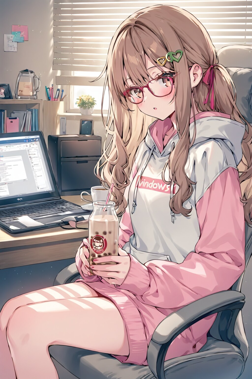 パソコンとスイーツ