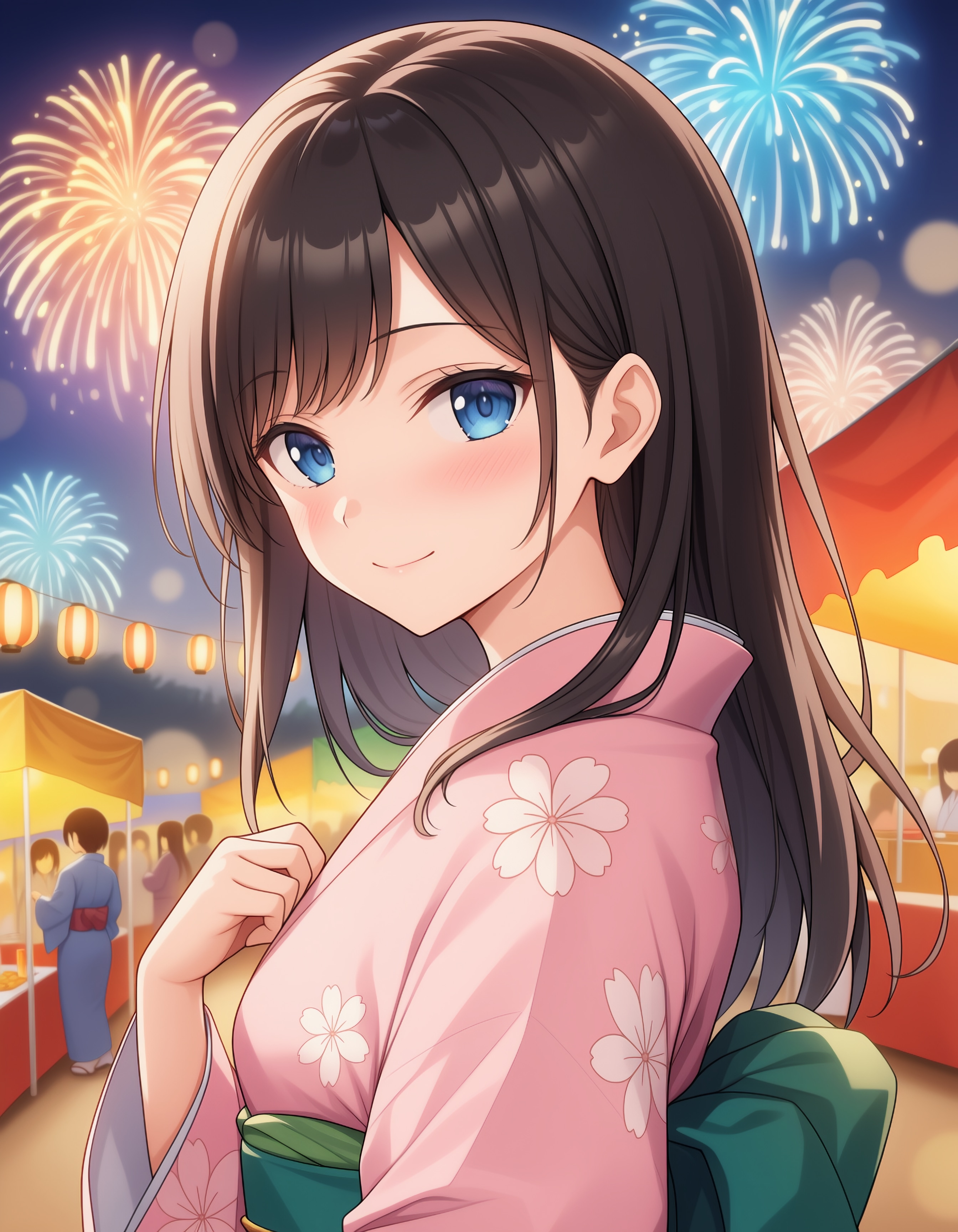 火薬の香り、祭りの灯 | の人気AIイラスト・グラビア