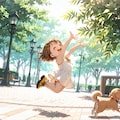 わんこと一緒 3枚目