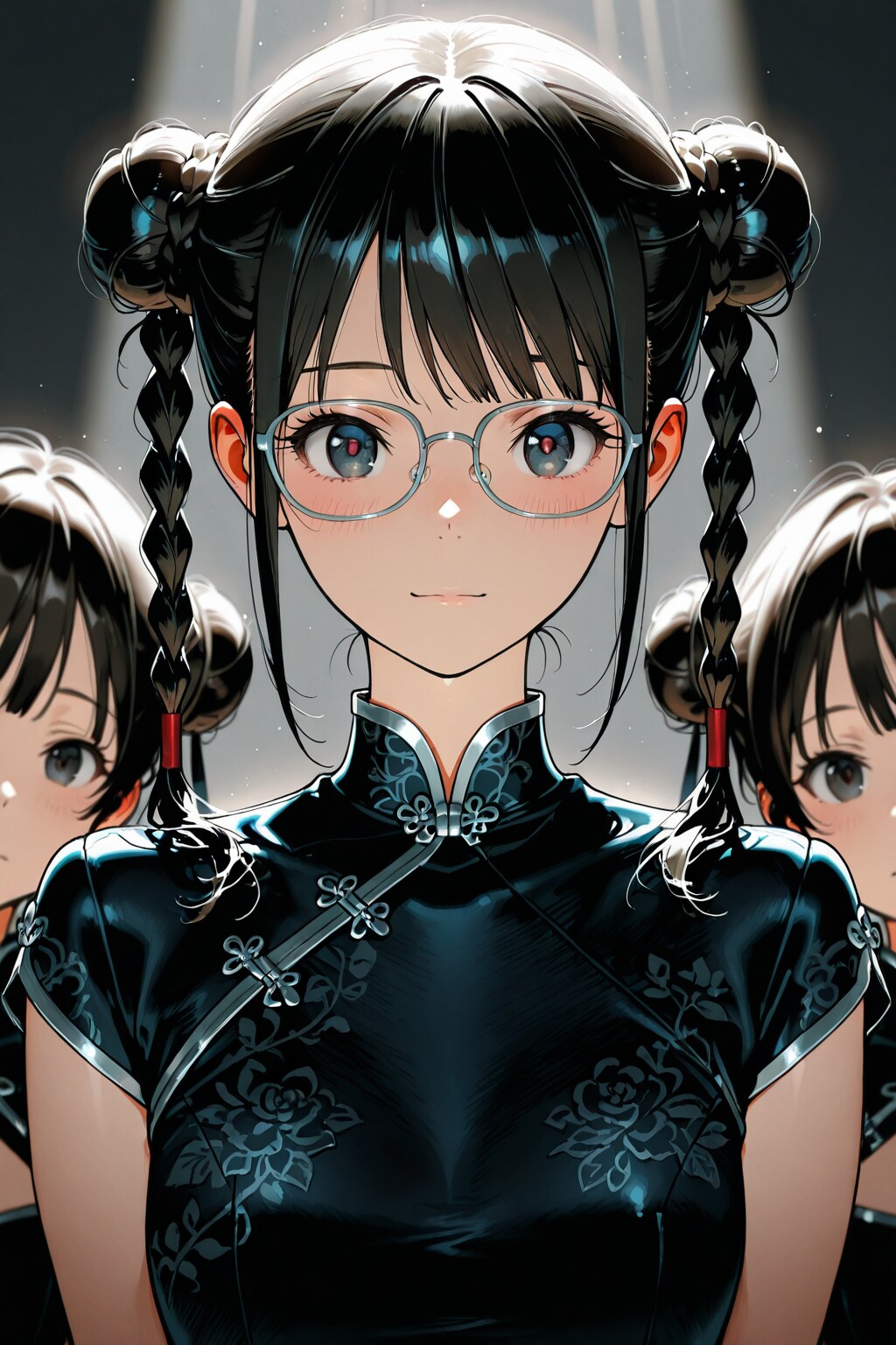 三つ編み眼鏡チャイナ