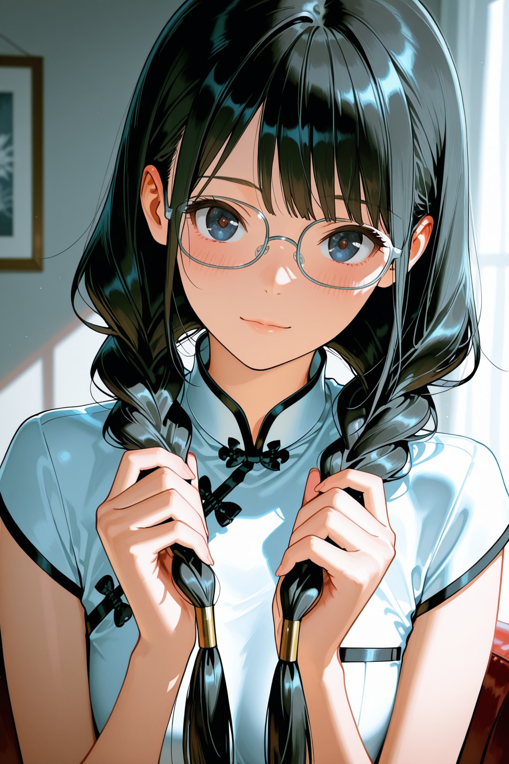 三つ編み眼鏡チャイナ