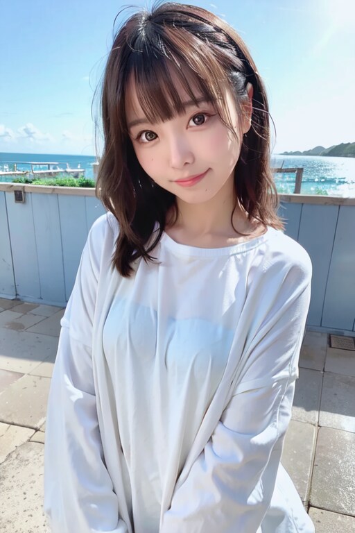 海辺にて
