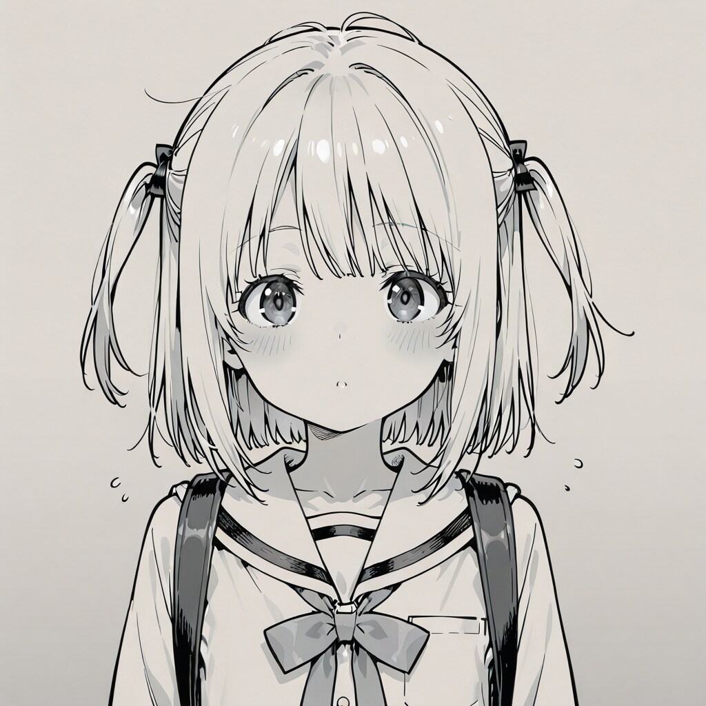 下書きの女の子
