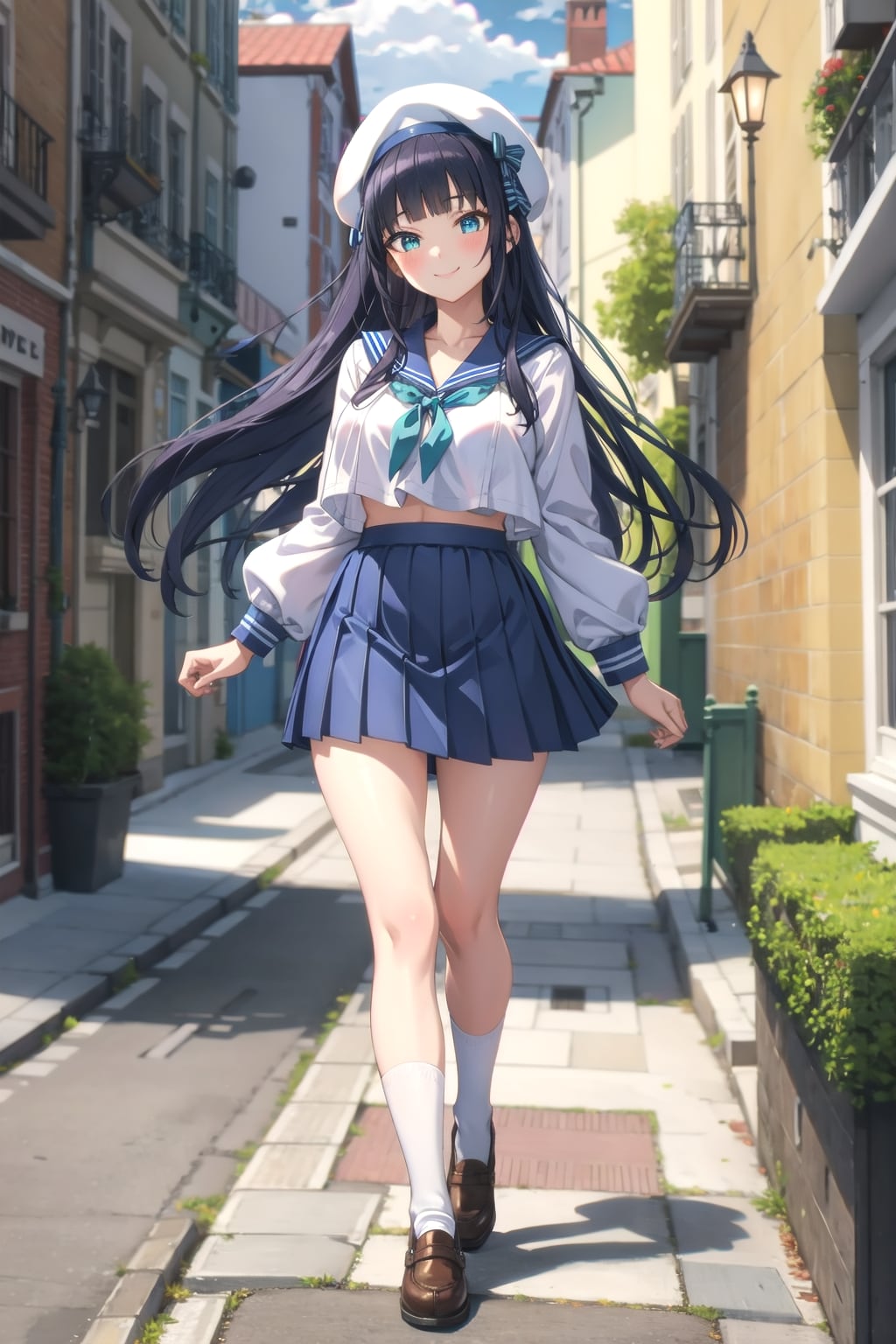 セーラー服とベレー帽 | の人気AIイラスト・グラビア