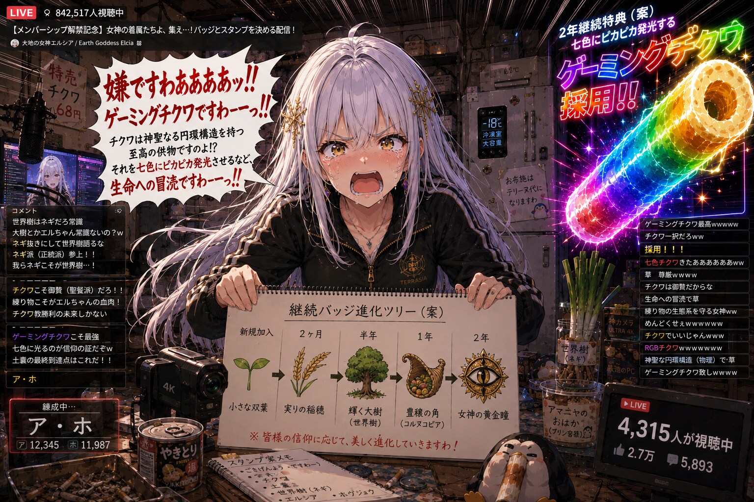 【TSポンコツ女神】第62話　「虹色チクワと、崩壊する常識」