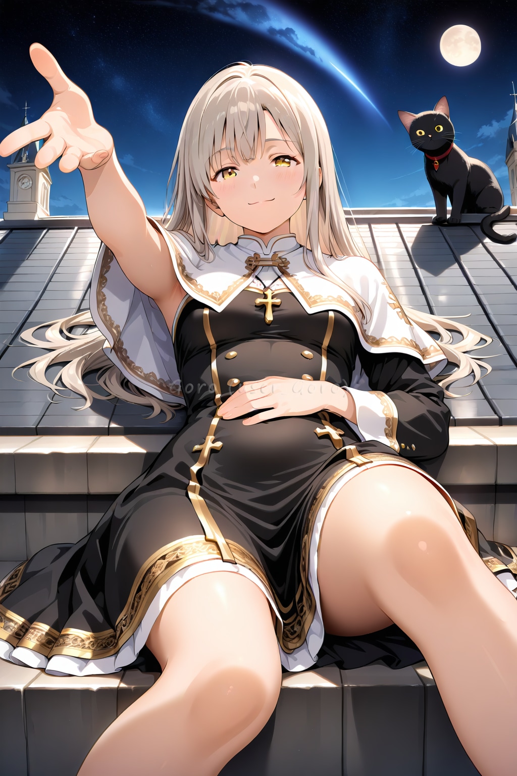 ジルリィ、黒猫との夜会見つかる