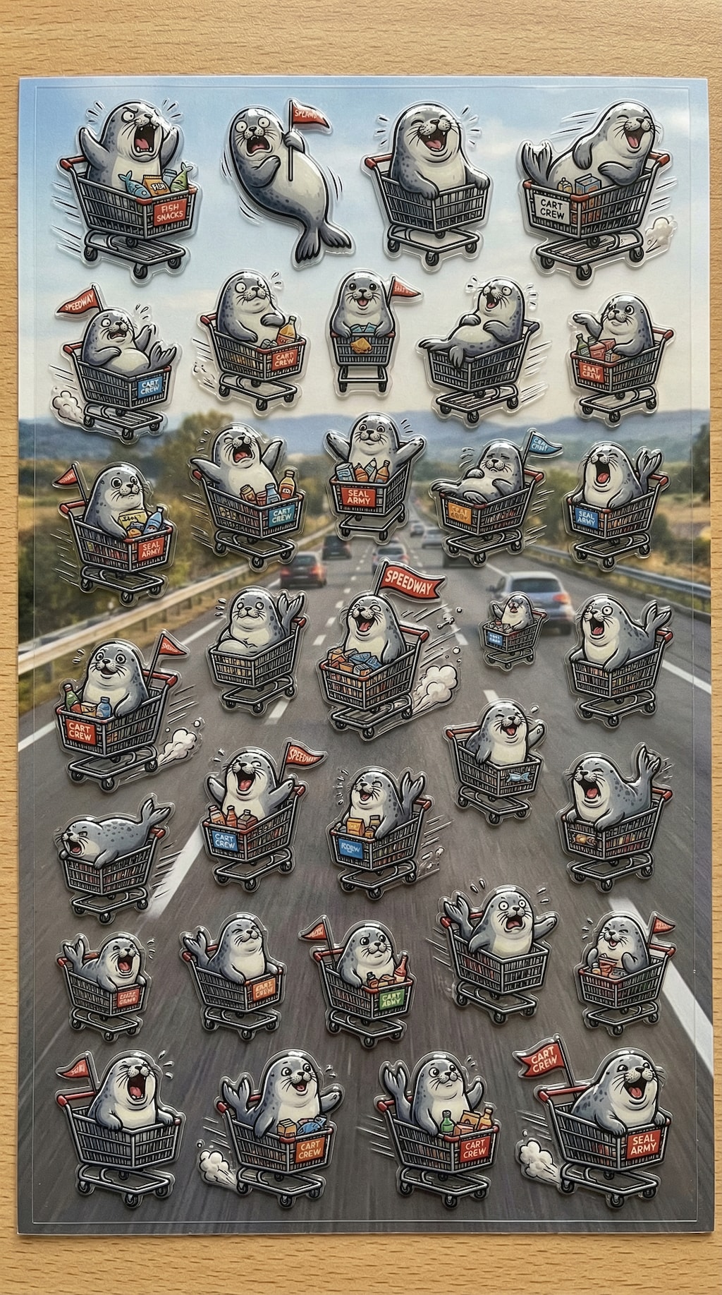 高速道路疾走アザラシシール