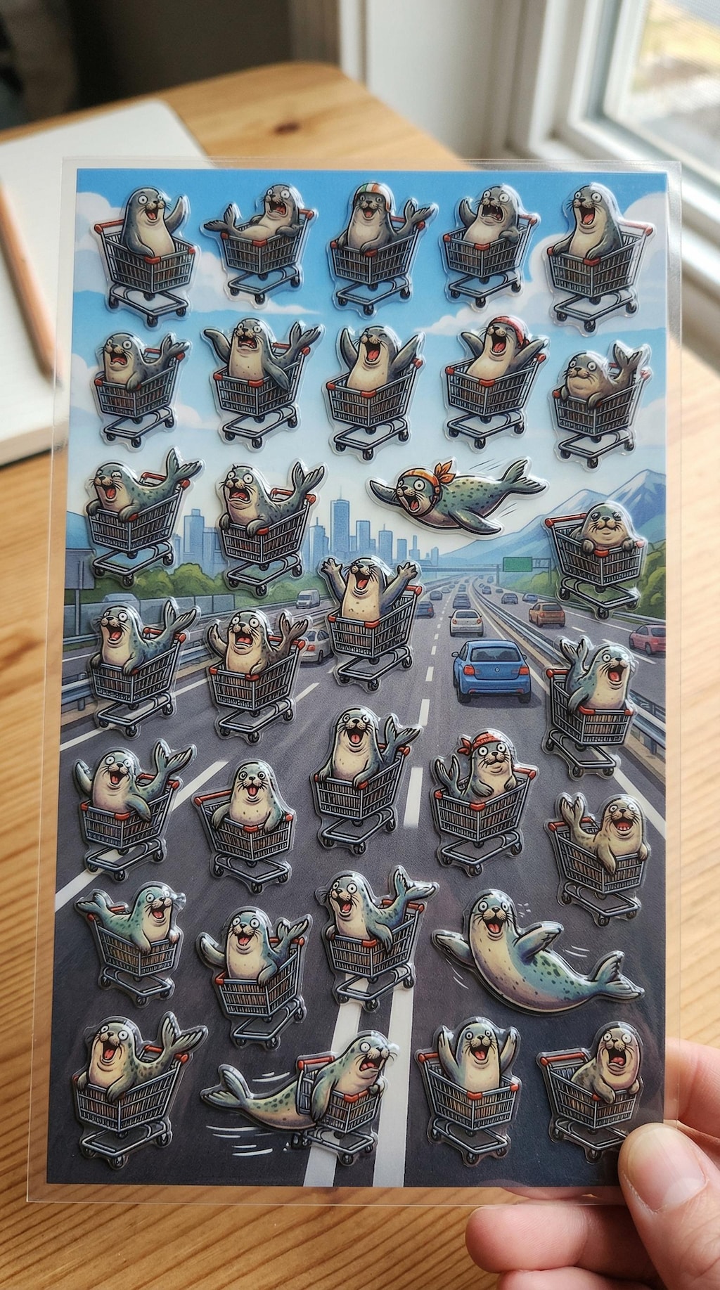 高速道路疾走アザラシシール