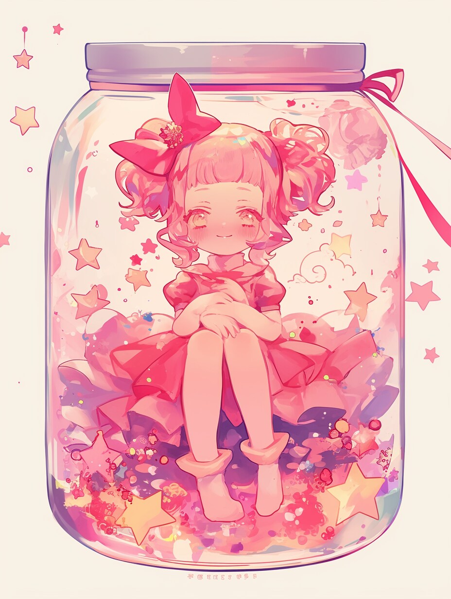 「瓶詰の少女」紅44 | の人気AIイラスト・グラビア