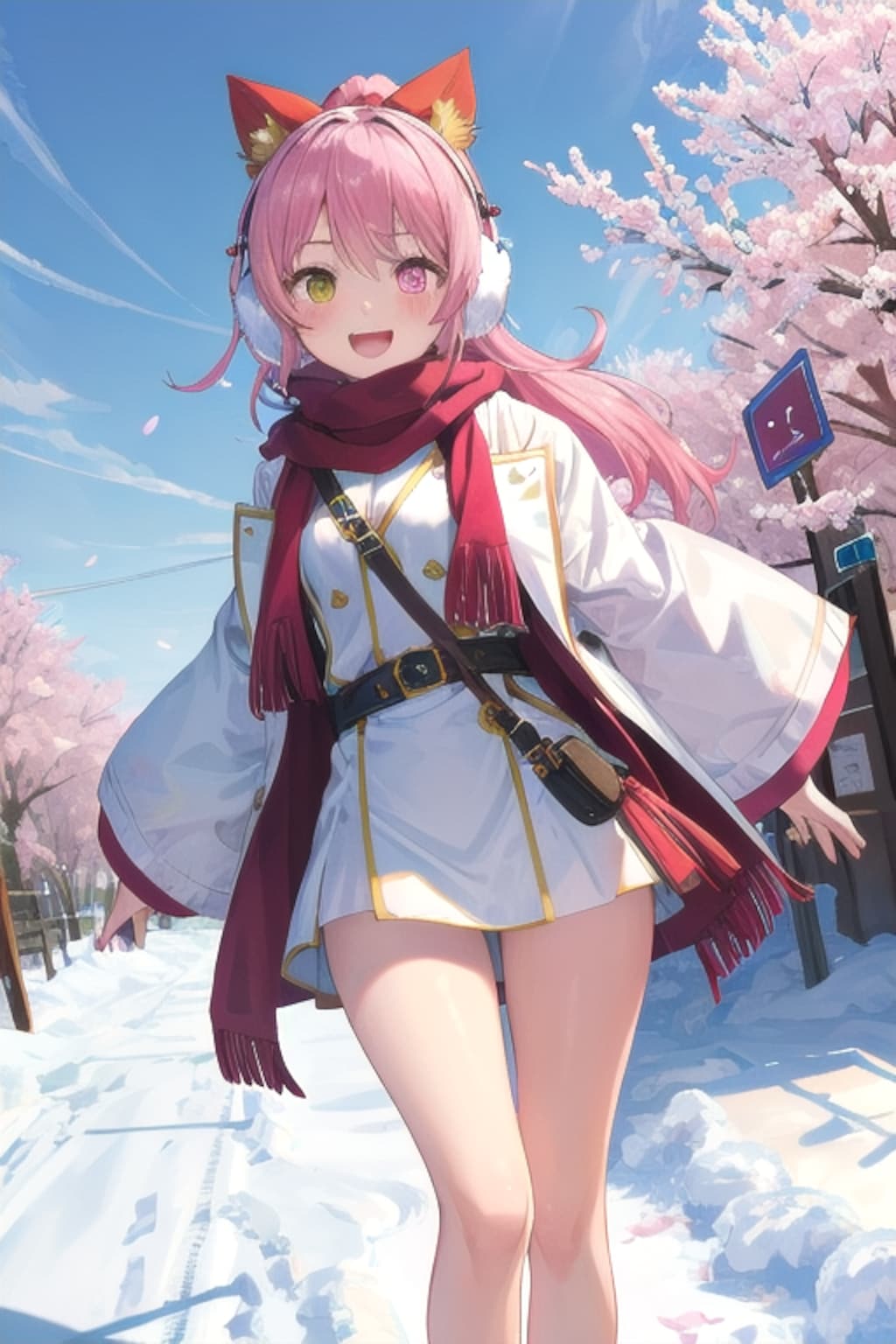 冬に散歩してる守巫女ちゃん [V4B]