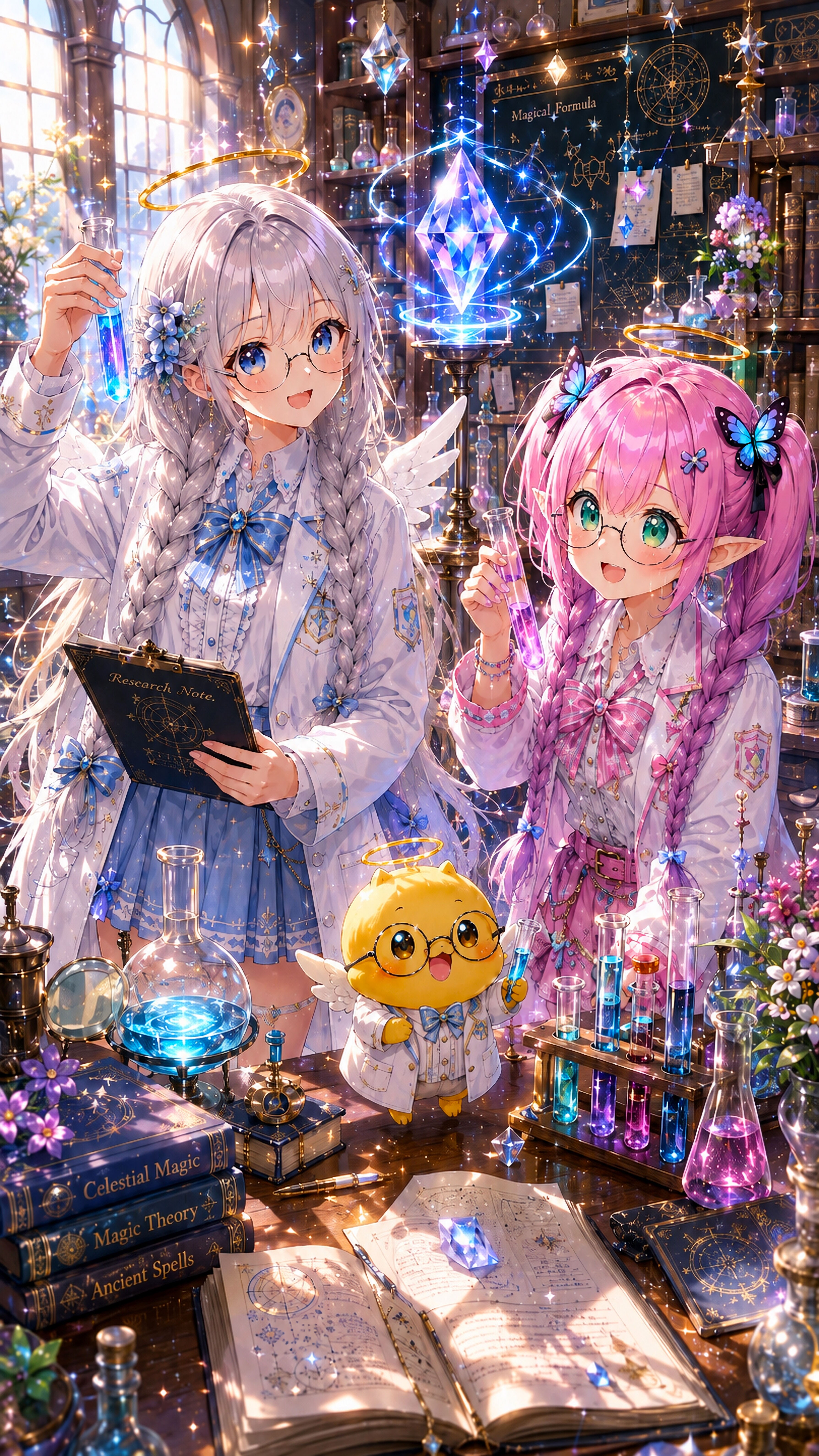 ルルエルとすみれちゃんの魔法研究員