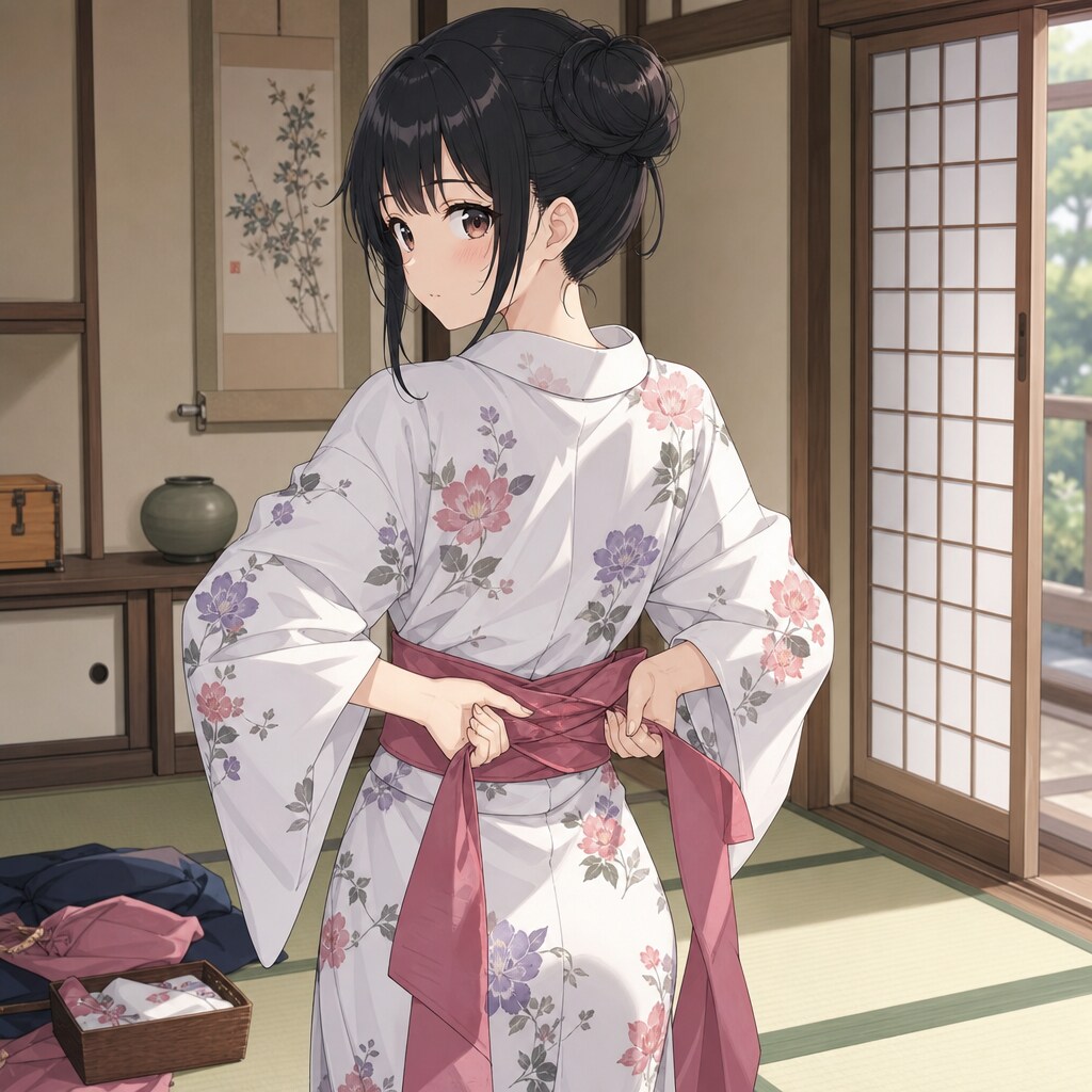 着付け中 | の人気AIイラスト・グラビア