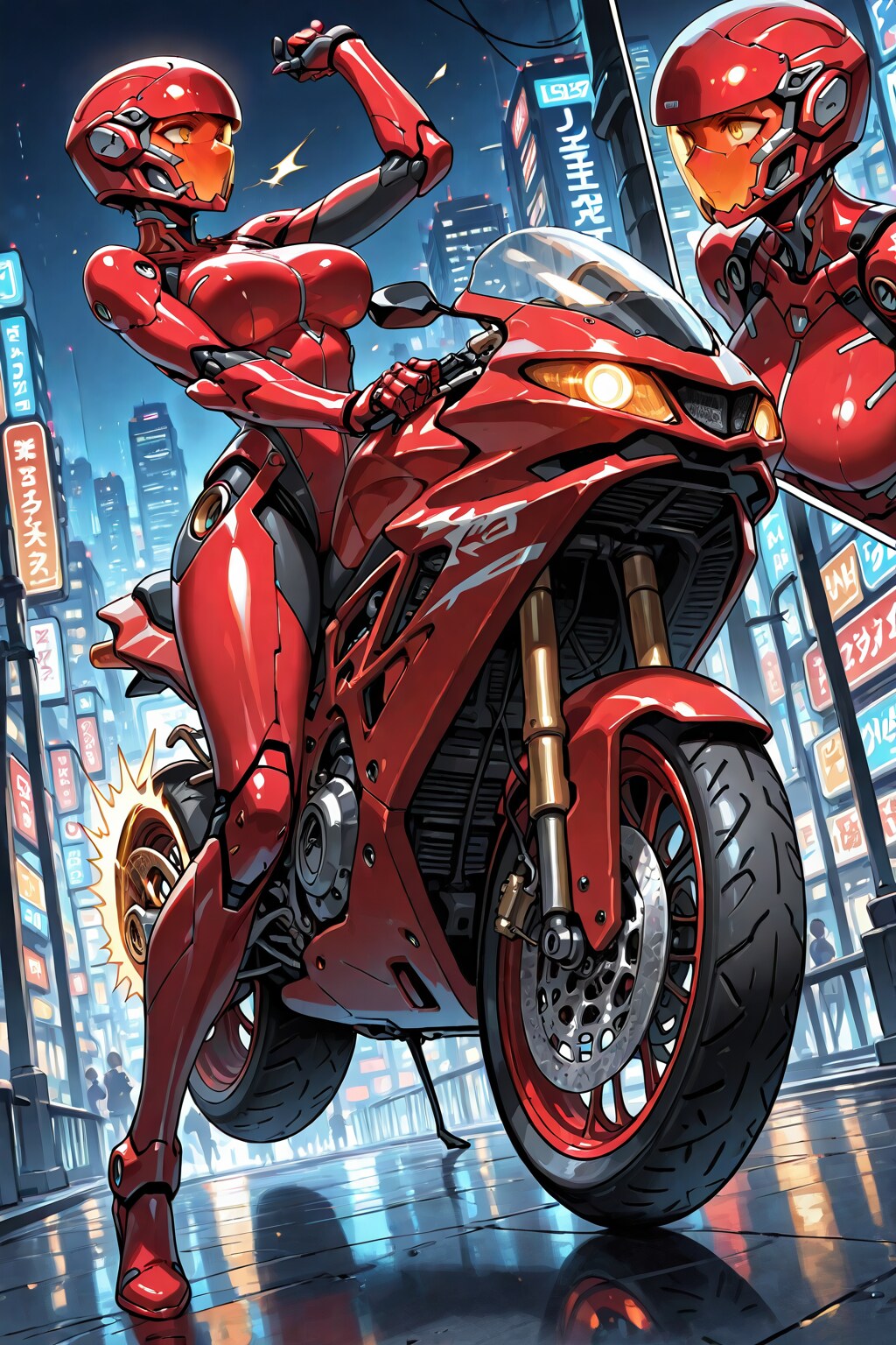 ちちぷい生成メカ娘　Rider Girl1 | の人気AIイラスト・グラビア